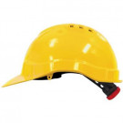 Veiligheidshelm M-SAFE geel met binnenwerk en draaiknop