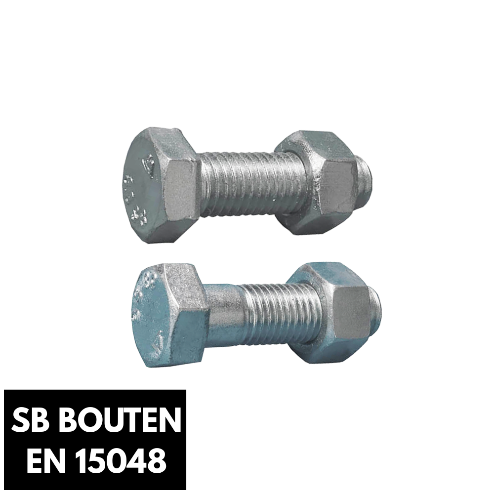 SB bouten met moer EN 15048 ISO 4014-4017-4032
