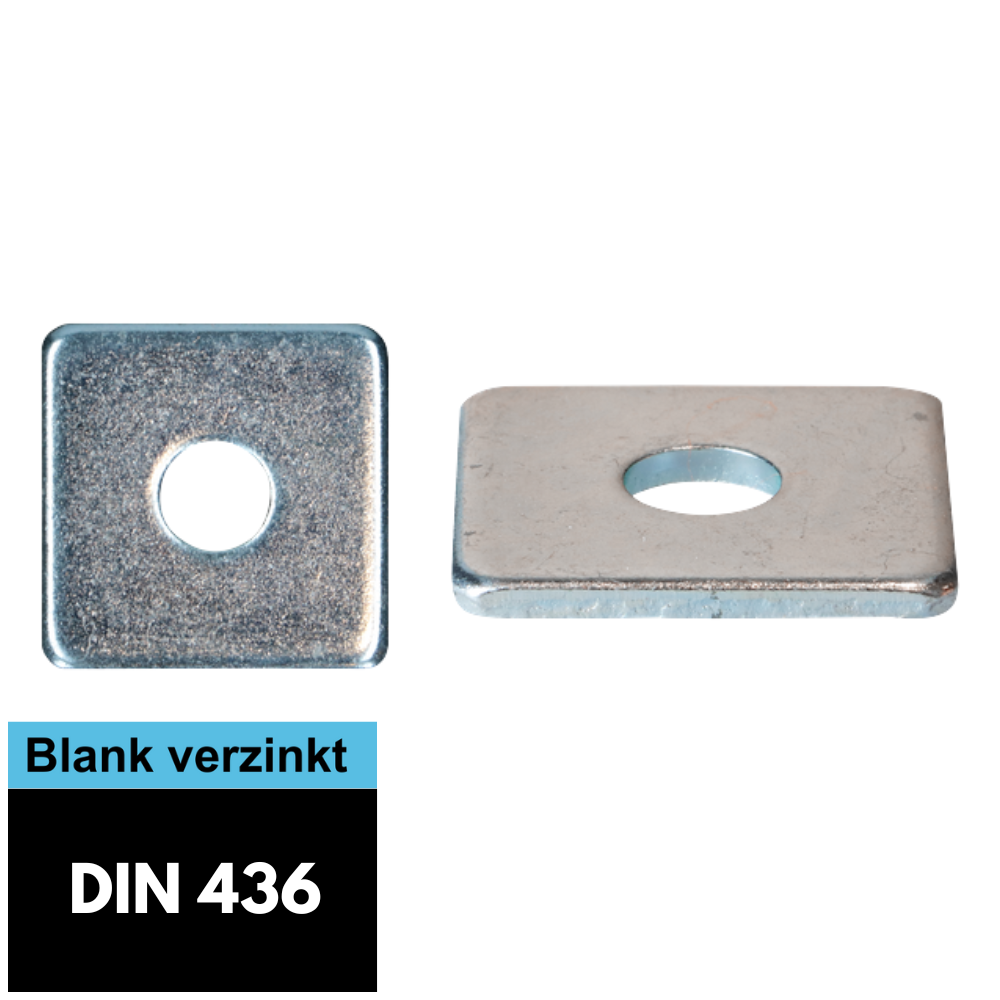 Vierkante sluitring DIN 436 verzinkt