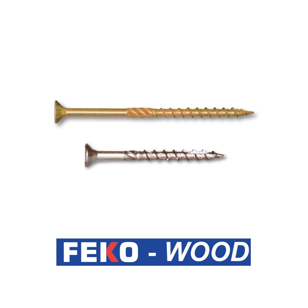 Spaanplaatschroeven FEKO-Wood verzinkt|RVS 410