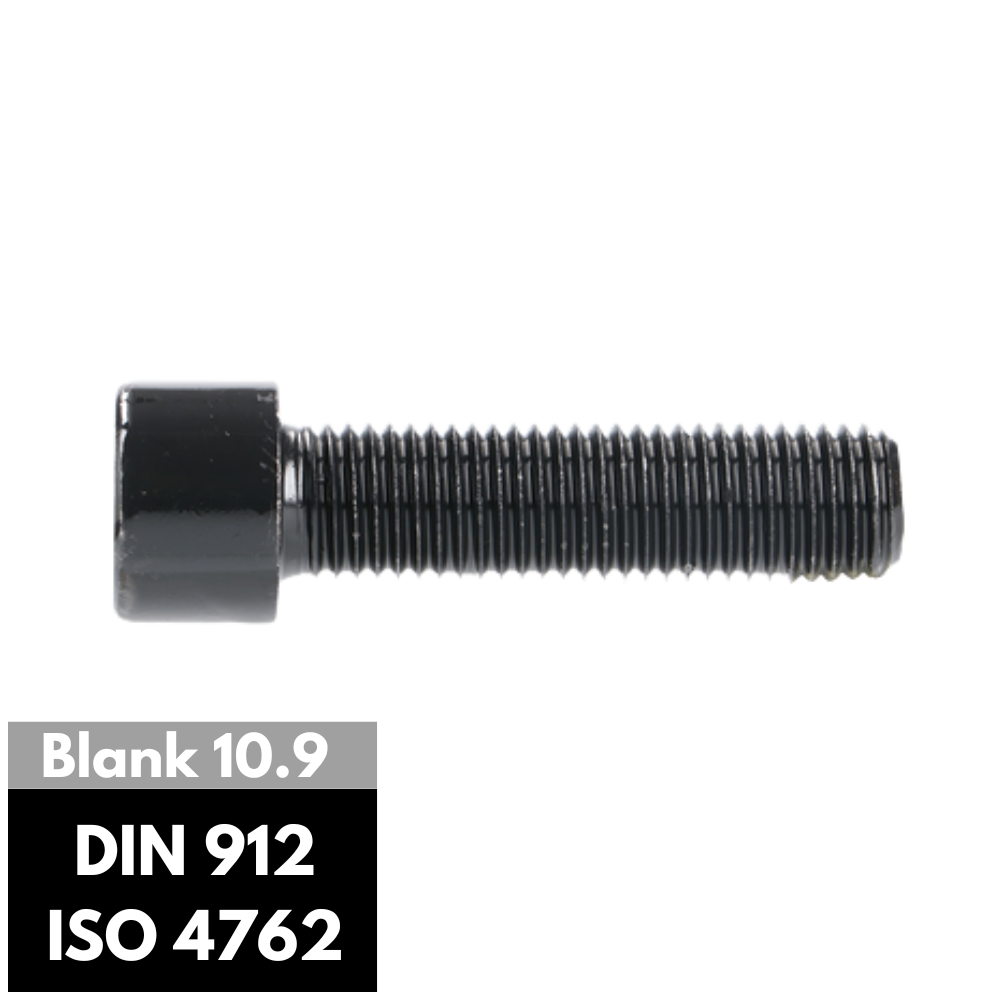 Cilinderschroef met binnenzeskant DIN 912|ISO 4762 blank 10.9