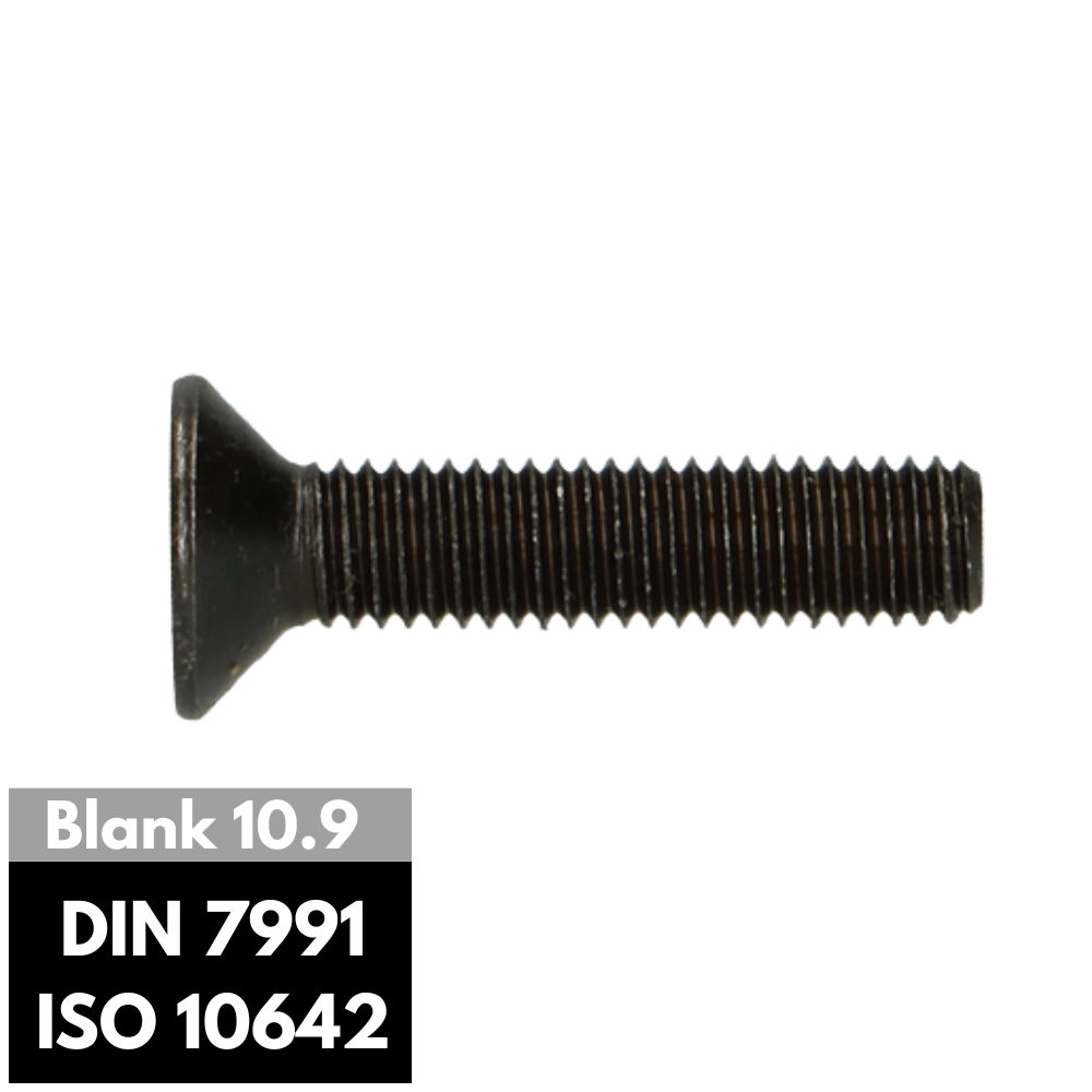Verzonken bout met binnenzeskant DIN 7991 blank 10.9