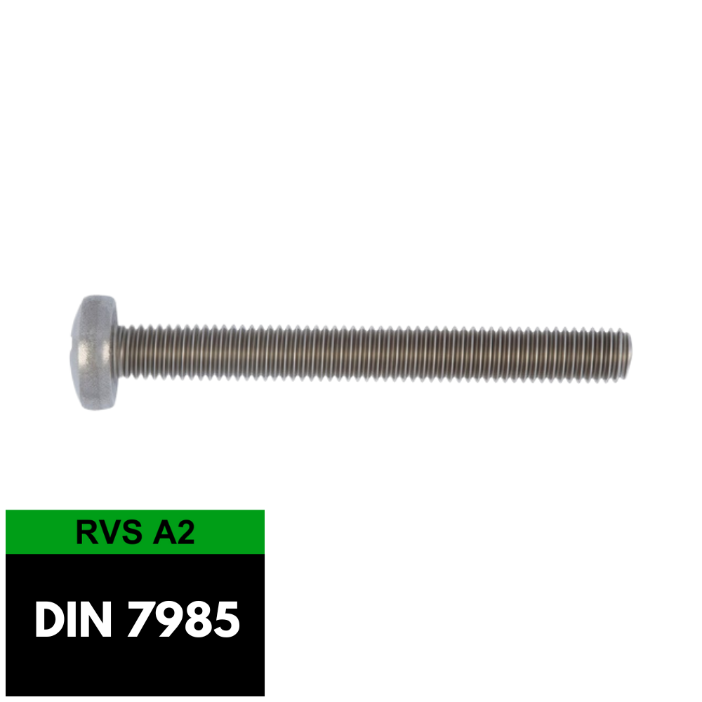 Bolcilinderschroeven DIN 7985 RVS