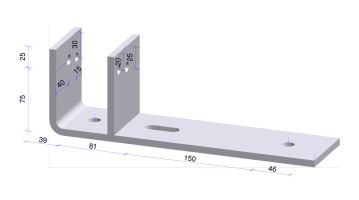 F0-Anker 315x100 80x8 thermisch verzinkt, per stuk