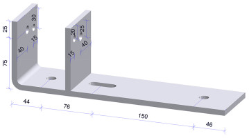 F1-Anker 315x100 80x8 thermisch verzinkt, per stuk