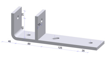 F6-Anker 295x90 70x10 thermisch verzinkt, per stuk