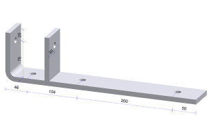 F10-Anker 400x100 60x10 thermisch verzinkt, per stuk