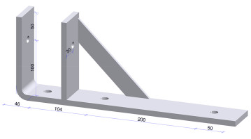 F11-Anker 400x150 60x10 thermisch verzinkt, per stuk