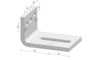 H1003-Anker 100x60 70x8 thermisch verzinkt, per stuk