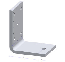 H1203-Anker 120x100 80x8 thermisch verzinkt, per stuk