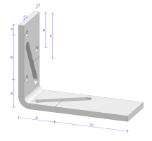 H1601-Anker 160x120 60x8 thermisch verzinkt, per stuk