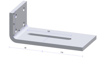 H2001-Anker 200x80 100x10 thermisch verzinkt, per stuk