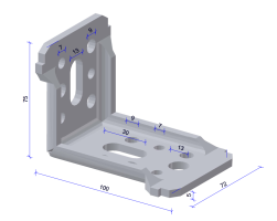 HXL01-anker 100x75 72x5 zink magnelis, 100 stuks