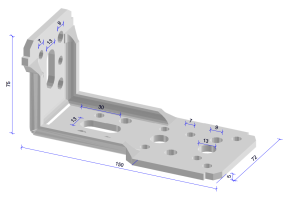 HXL02-anker 150x75 72x5 zink magnelis, 25 stuks