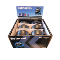 Rolmaat FEKO Pro Line 8m klasse ll, per 6 stuks