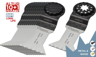 Multitoolzaag Q-BLADE SL10 44x55mm bi-metaal, 100stuks + 15 GRATIS