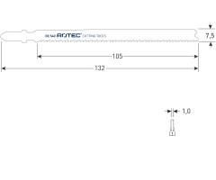 Decoupeerzaag ROTEC DC540 metaal 2,5-6mm 105mm, 5stuks