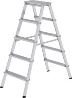 Aluminium dubbele trap dubbelzijdig  toegankelijk 2x5 treden