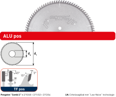 Cirkelzaagblad ROTEC HM 250mm 60T 30mm non-ferro stationair