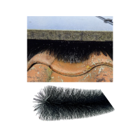 Vogelweringsborstel zwart 150mm lengte 1000mm, 35 meter