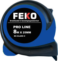 Rolmaat FEKO Pro Line 8m klasse ll, per 6 stuks